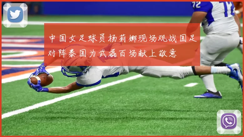 中国女足球员杨莉娜现场观战国足对阵泰国为武磊百场献上敬意